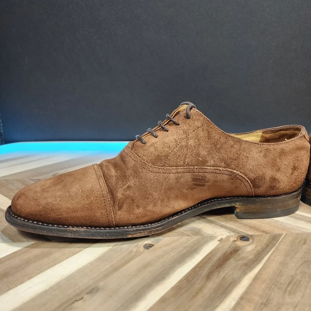 Charles Tyrwhitt Brown Suede Brogue Cap Toe Oxford Shoes Men's UK 8.5 / US 9.5